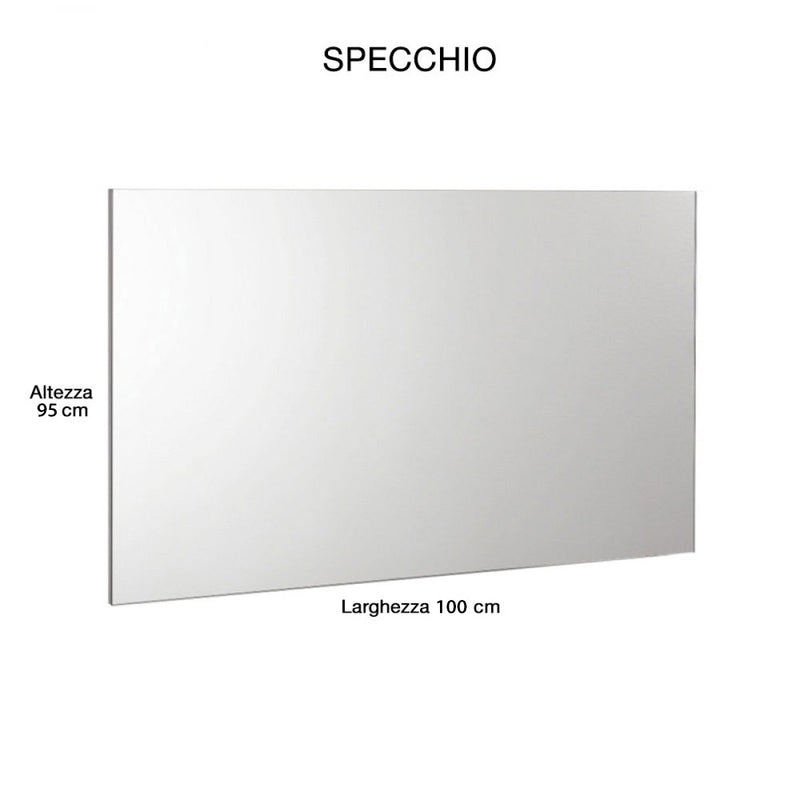 Mobile da Bagno Sospeso 100cm Pensile P18cm Mazzoni Boston 15 Bianco Frassinato-3