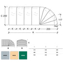 Box Modulare Copertura a 1 Chiocciola in PVC per Auto - 410x250xh200 cm/Grigio Maddi-10