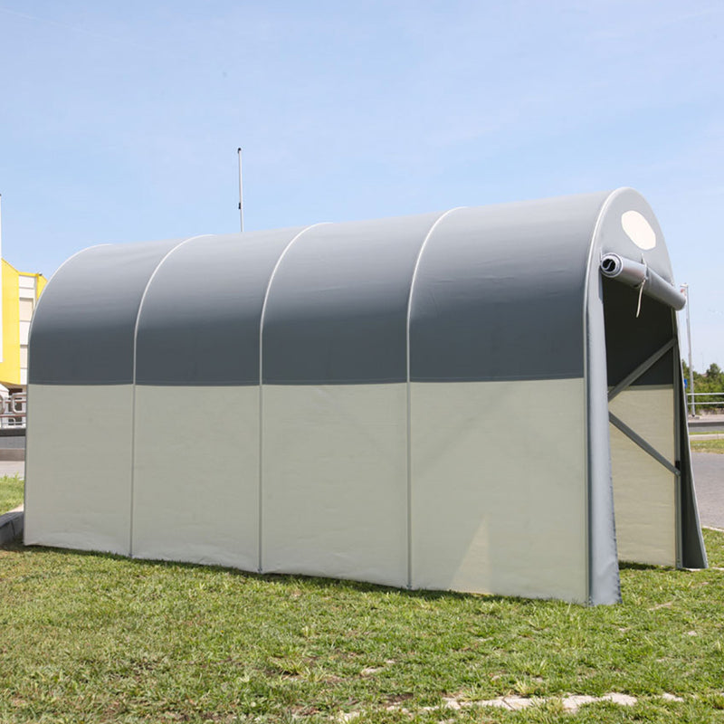 Motobox a Tunnel Copertura Box in PVC per Moto Scooter - 270x120xh155 cm Beige Maddi-3