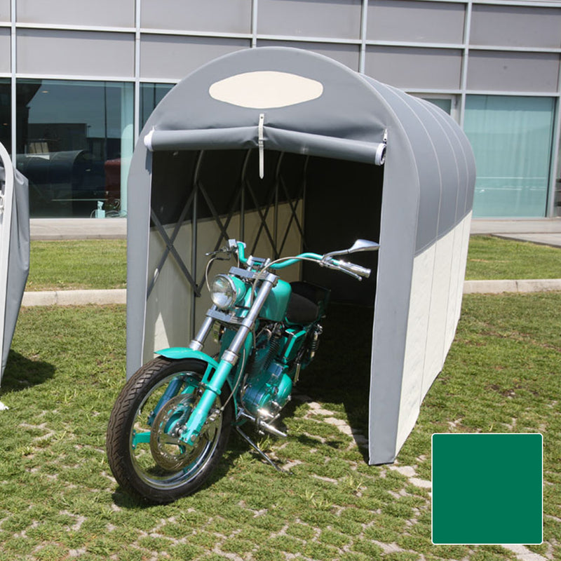 Motobox a Tunnel Copertura Box in PVC per Moto Scooter - 270x120xh155 cm/Verde Maddi-1