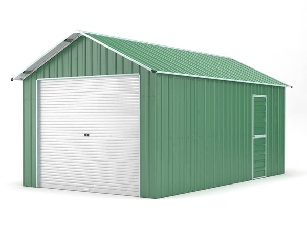 acquista Gartenkastenhaus aus Stahlblech 360 x 608 x 307 cm Grün