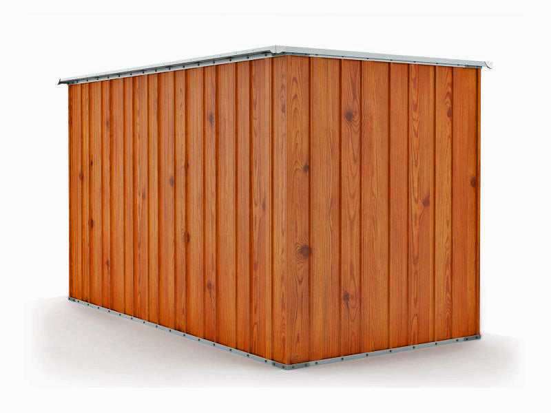 Casetta Box da Giardino in Lamiera di Acciaio Porta Utensili 175x307x182 cm Enaudi Legno-3