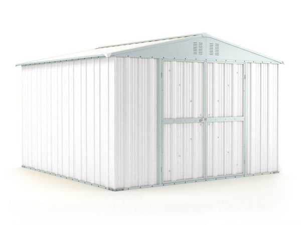 Gartenbox Haus aus Stahlblech Werkzeughalter 327x307x217 cm Enaudi Weiß online