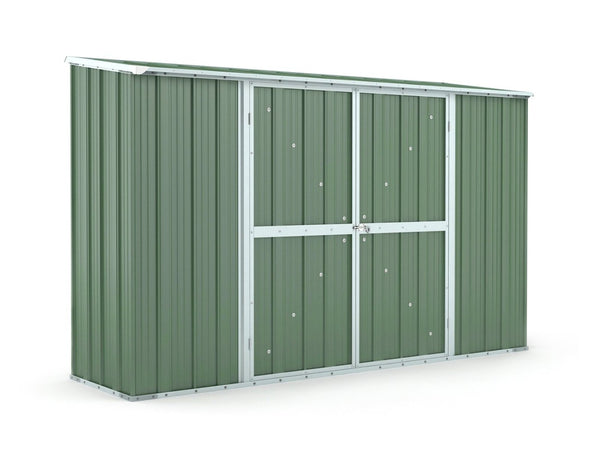 Gartenbox Haus aus Stahlblech Werkzeughalter 307x100x192 cm Enaudi Grün online