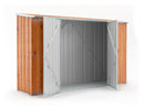 Casetta Box da Giardino in Lamiera di Acciaio Porta Utensili 307x100x192 cm Enaudi Legno-2