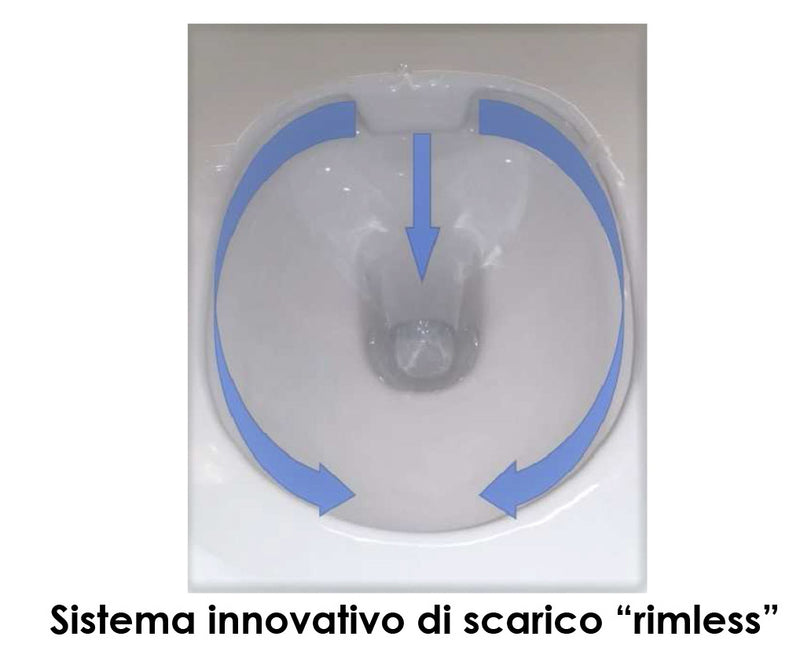 WC Sospeso in Ceramica 36,5x53x35 cm Oceano Bonussi Bianco Lucido-6