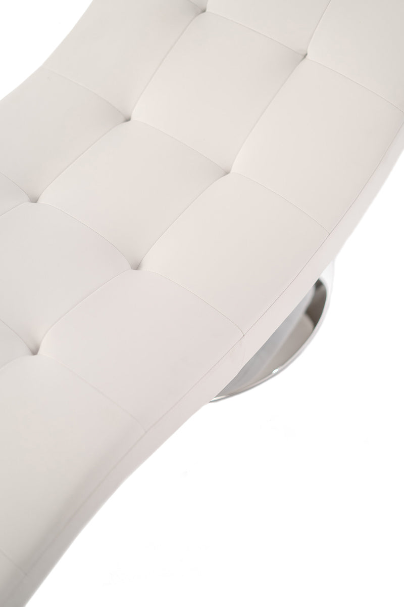 Poltrona Chaise Longue 180x60x90 cm in Similpelle Bianca-7