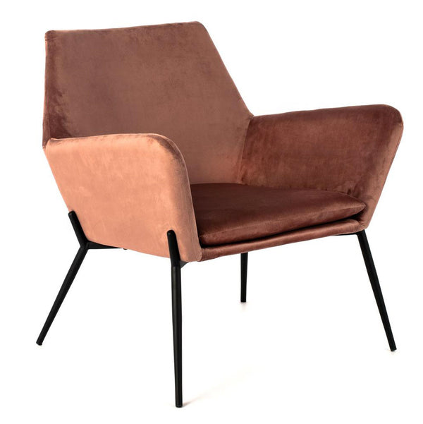 online Gepolsterter Sessel 54x71,5x70 cm in Altrosa Samt