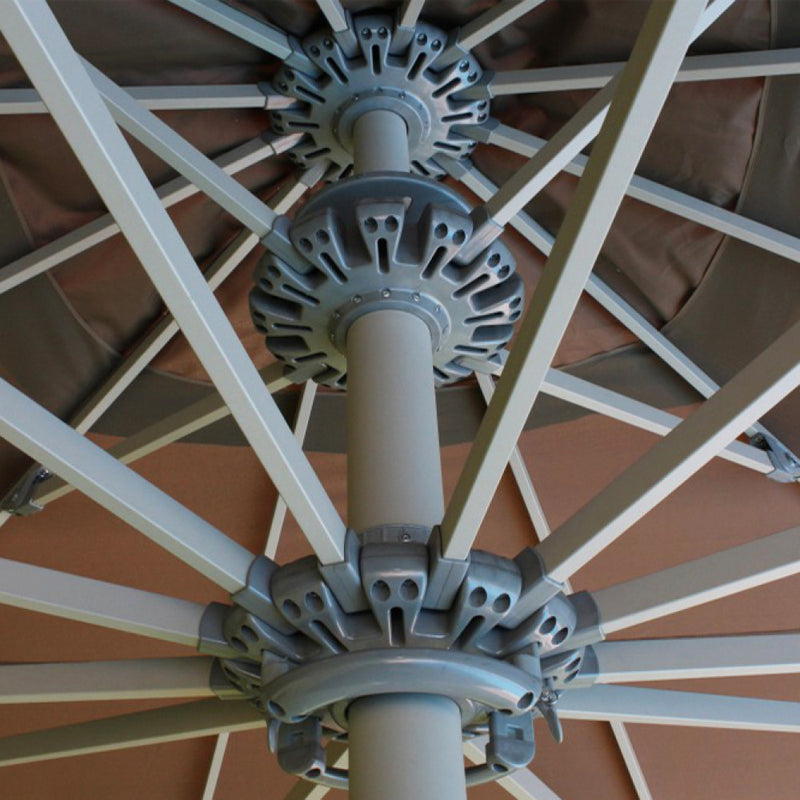Ombrellone da Giardino Giove 5x5 m in Alluminio Tortora-2