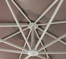 Ombrellone da Giardino Saturno Decentrato 3x4 m in Alluminio Multicolor Telo Tortora-3
