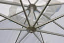 Ombrellone da Giardino Doppio Archimede 3x3 m in Alluminio Bianco Telo Bianco-4