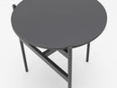 Tavolino 40x40xH45 cm in Ceramica e Metallo Thor Grigio Grafite e Nero-2