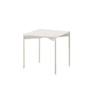 Tavolino 45x45xH45 cm in Ceramica e Metallo Ivy Bianco-1