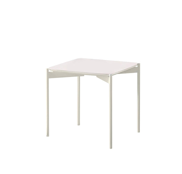 Tavolino 45x45xH45 cm in Ceramica e Metallo Ivy Bianco sconto