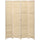 Paravent Separè 4 Türen H170 cm aus braunem Holz und Bambus