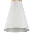Lampada pendente Pendant in Metallo e Legno Bicones Bianco-5