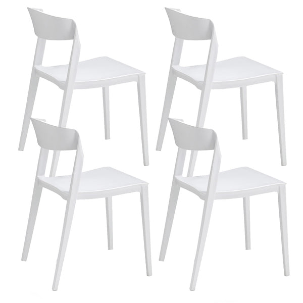prezzo Set mit 4 stapelbaren Stühlen 79 x 51,5 x 49 cm aus Polypropylen und Glasfaser Paola White