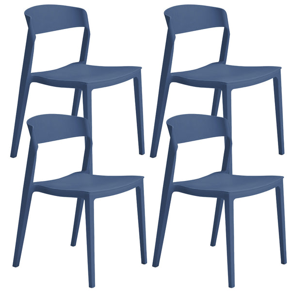 Satz von 4 stapelbaren Stühlen 79x51,5x49 cm aus Polypropylen und Fiberglas Paola Petrolio acquista