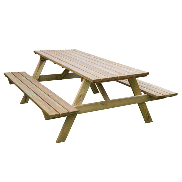 Picknicktisch mit Bänken 180 x 160 x 71 cm aus braunem Holz acquista