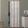 Innen-Falttür 88,5 x 214 cm aus PVC mit Glas Saba Jasmine Bleached Pine