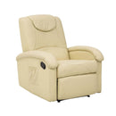 Poltrona Relax Reclinabile 74,5x89/159x100/83,5 h cm in Similpelle Beige-1