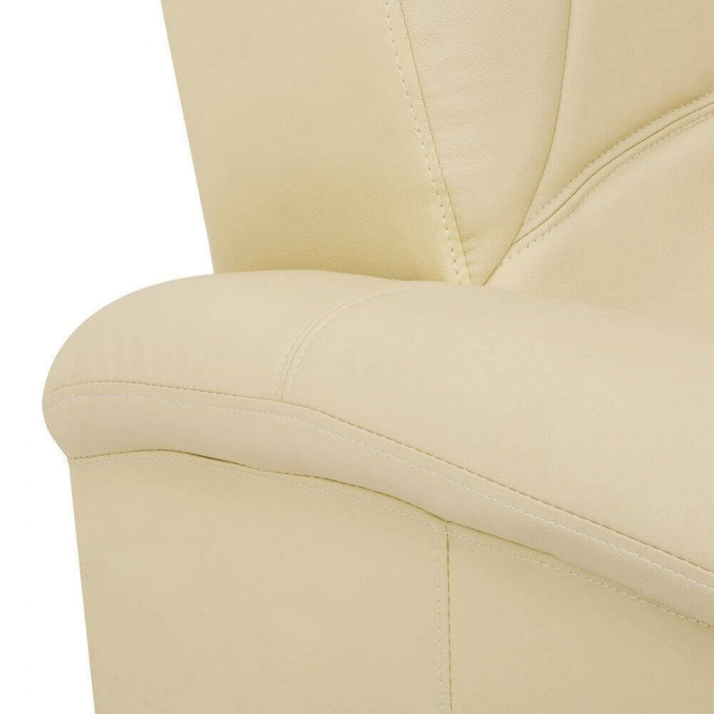 Poltrona Relax Reclinabile 74,5x89/159x100/83,5 h cm in Similpelle Beige-5