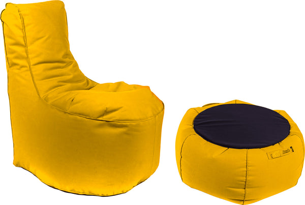 Puff Sessel und Couchtisch aus Pomodone Yellow Acryl prezzo