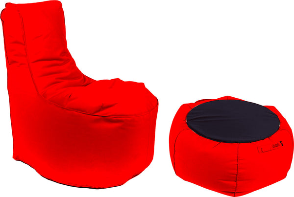 Hocker, Sessel und kleiner Tisch aus rotem Pomodone-Acryl prezzo