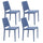 Satz von 4 stapelbaren Stühlen 81 x 46 x 56 cm aus Polypropylen und Portzuckerpapier aus Glasfaser