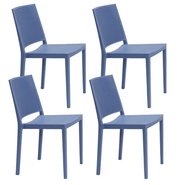 Satz von 4 stapelbaren Stühlen 81 x 46 x 56 cm aus Polypropylen und Portzuckerpapier aus Glasfaser acquista