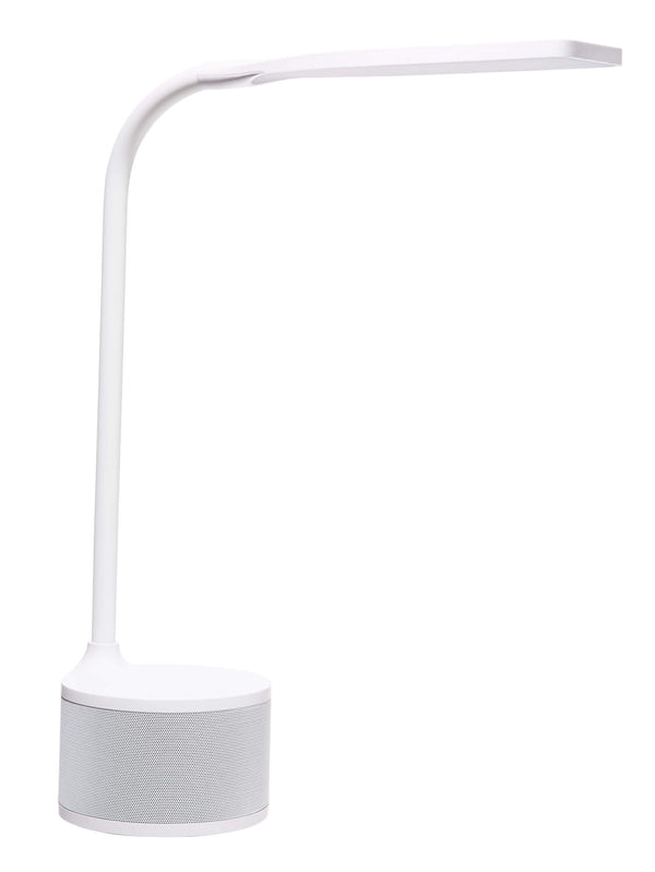 prezzo Schreibtischlampe mit LED und Bluetooth-Lautsprecher 29x10,5x38 cm aus weißem Kunststoff