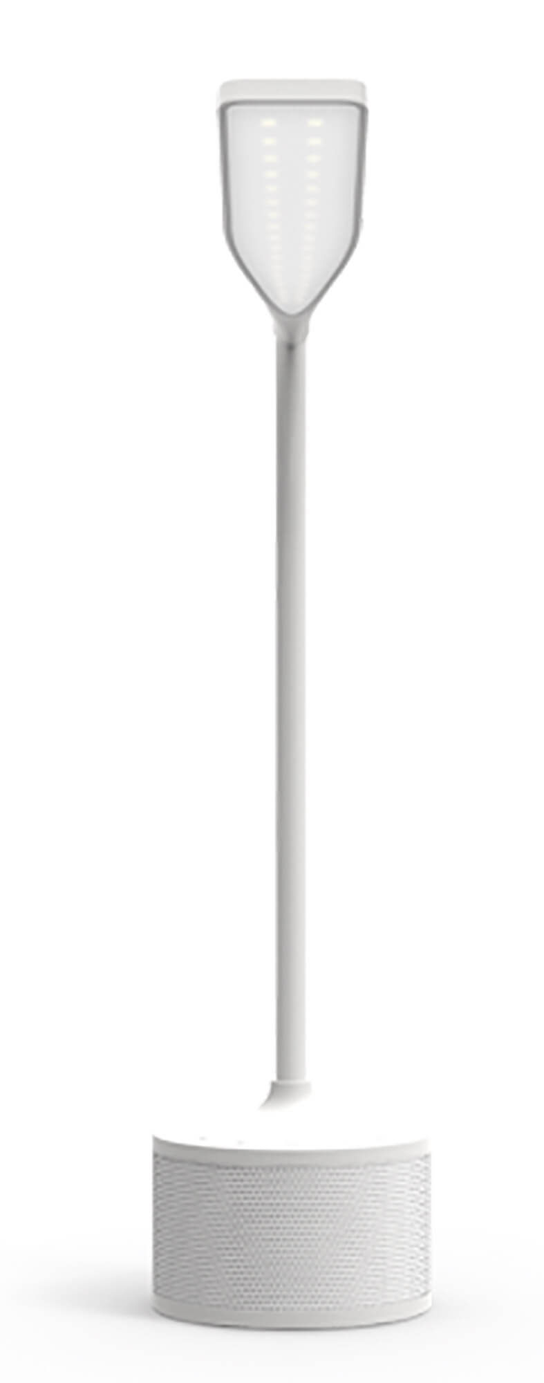 Lampada da Scrivania con LED e Altoparlante Bluetooth 29x10,5x38 cm in Plastica Bianca-2
