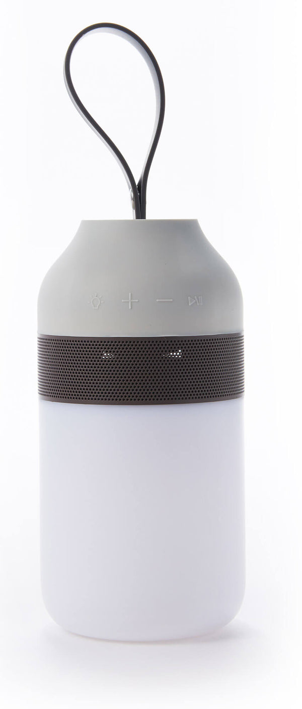 Bluetooth-Lautsprecher mit LED-Lampe 7,6 x 7,6 x 1,5 cm aus grauem Kunststoff acquista