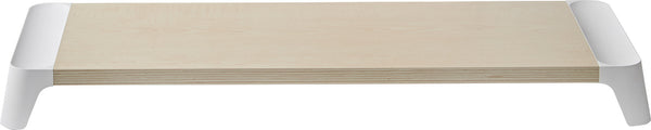 Schreibtisch-Monitorständer 53 x 20 x 5,7 cm aus Kunststoff und weißem Holz sconto