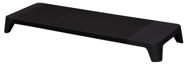 Schreibtisch-Monitorständer 56 x 20 x 5,7 cm mit USB-Eingang und schwarzer kabelloser Ladestation sconto