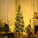 Albero di Natale Artificiale Innevato 180 cm 618 Rami 240 Luci LED Verde-2