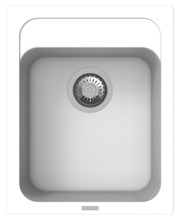 online Küchenspüle 1 Becken 40x50 cm aus weißem Apell Pietra Plus Acryl