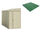 Boden für Gartenbox 122 x 240 x 188 cm aus grünem Kunststoff
