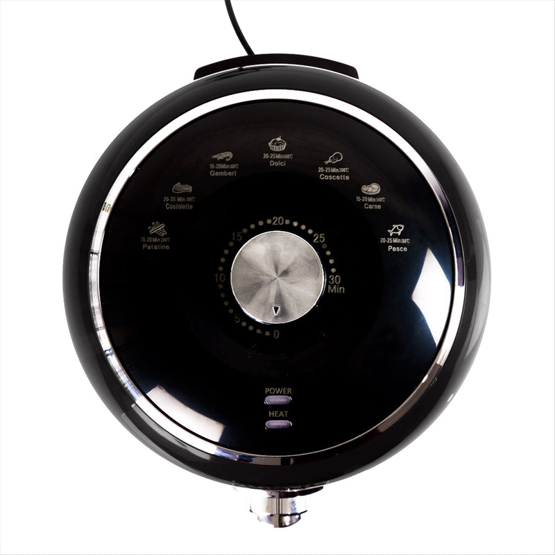 Friggitrice ad Aria Vintage 1400W 4 litri Pyramidea AF1960B Nera-3