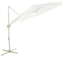 Ombrellone Decentrato da Giardino in Alluminio Ø3m Bianco-3