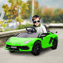 Macchina Elettrica per Bambini 12V con Licenza Lamborghini Aventador SVJ Roadster Verde-2