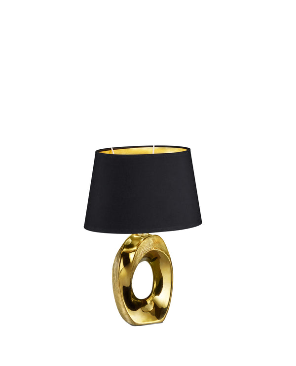 online Tischlampe für den Innenbereich E14 aus goldfarbener Keramik