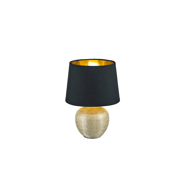 Tischlampe für den Innenbereich E14 aus goldfarbener Keramik sconto