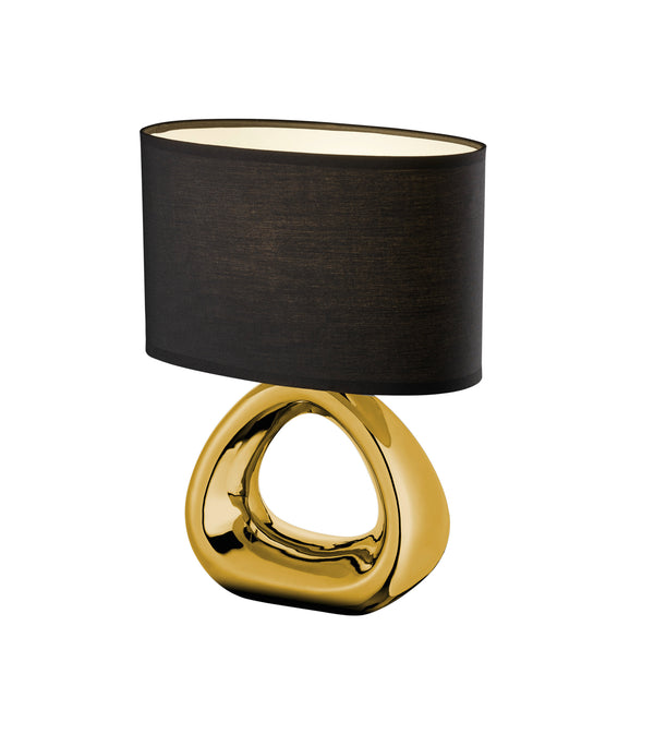 online Tischlampe für den Innenbereich E27 aus goldfarbener Keramik