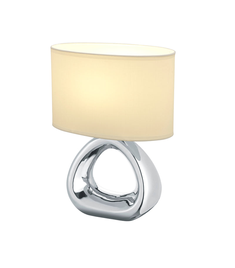 Lampada tavolo da Interno  E27 in Ceramica Argento-1