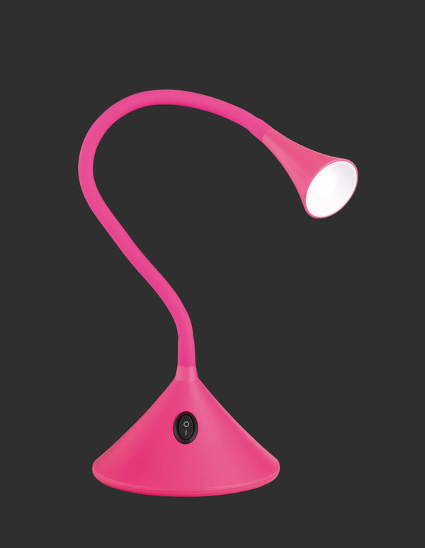 online LED-Tischlampe für den Innenbereich aus rosafarbenem Kunststoff