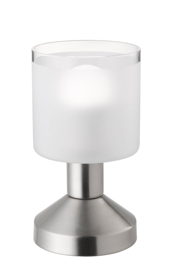 Tischlampe für den Innenbereich E14 aus matt vernickeltem Metall online