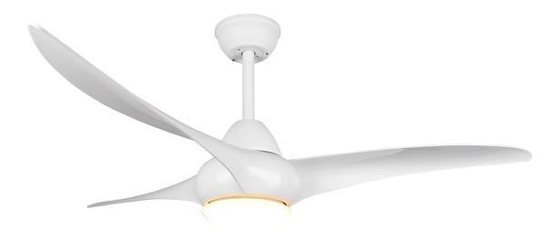 Ventilatore da Soffitto con 3 Pale e Lampada LED SMD Ø145 cm 3 Velocità Bianco Opaco sconto