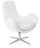 Gepolsterter Sessel 72x68x85 cm aus Kunstleder mit weißem Drehgestell