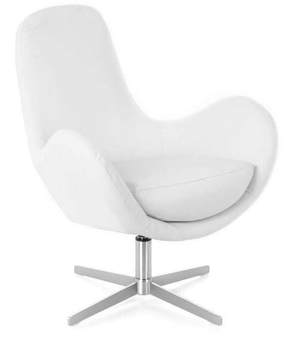 Gepolsterter Sessel 72x68x85 cm aus Kunstleder mit weißem Drehgestell prezzo